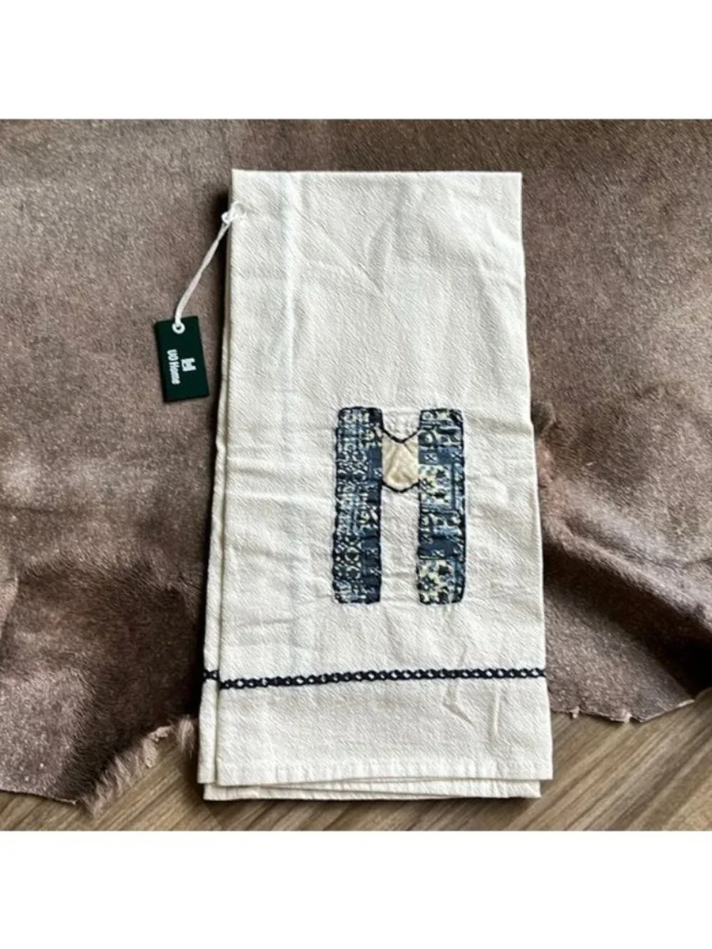 Kitchen Towel Patchwork Monogram Letter M